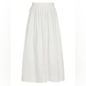 Ulla Johnson Marisol Eyelet A-Line Midi-Skirt Size 0